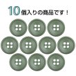 画像4: 樹脂ボタン 皿型【オリーブグリーン】15mm 10個入 四つ穴 丸型 フチあり くぼみ 手芸 服飾 付け替え きらきらぷんぷん丸 B-2127 (4)