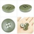 画像5: 樹脂ボタン 皿型【オリーブグリーン】18mm 8個入 四つ穴 丸型 フチあり くぼみ 手芸 服飾 付け替え きらきらぷんぷん丸 B-2128 (5)