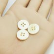 画像5: 樹脂ボタン リングライン【アイボリー】15mm 10個入 丸型 四つ穴 裁縫 手芸 服飾 付け替え きらきらぷんぷん丸 B-2129 (5)