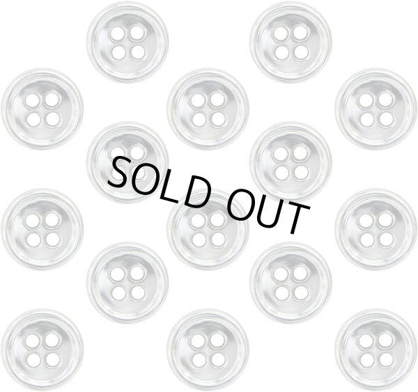 画像1: メタルボタン 四つ穴 【シルバー 鏡面仕上げ】 銀 シャツ スーツ 15個入り 【11.5mm】 きらきらぷんぷん丸 B-213 (1)