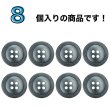 画像4: 樹脂ボタン リングライン【ブラック】18mm 8個入 丸型 四つ穴 裁縫 手芸 服飾 付け替え きらきらぷんぷん丸 B-2132 (4)