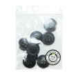 画像7: 樹脂ボタン リングライン【ブラック】18mm 8個入 丸型 四つ穴 裁縫 手芸 服飾 付け替え きらきらぷんぷん丸 B-2132 (7)