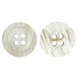 画像1: 樹脂ボタン リングライン【グレージュ】15mm 10個入 丸型 四つ穴 裁縫 手芸 服飾 付け替え きらきらぷんぷん丸 B-2133 (1)