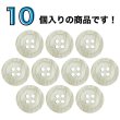 画像4: 樹脂ボタン リングライン【グレージュ】15mm 10個入 丸型 四つ穴 裁縫 手芸 服飾 付け替え きらきらぷんぷん丸 B-2133 (4)
