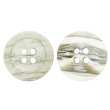 画像1: 樹脂ボタン リングライン【グレージュ】18mm 8個入 丸型 四つ穴 裁縫 手芸 服飾 付け替え きらきらぷんぷん丸 B-2134 (1)