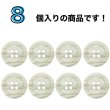 画像4: 樹脂ボタン リングライン【グレージュ】18mm 8個入 丸型 四つ穴 裁縫 手芸 服飾 付け替え きらきらぷんぷん丸 B-2134 (4)