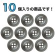画像4: 樹脂ボタン リングライン【ブラウン】15mm 10個入 丸型 四つ穴 裁縫 手芸 服飾 付け替え きらきらぷんぷん丸 B-2135 (4)