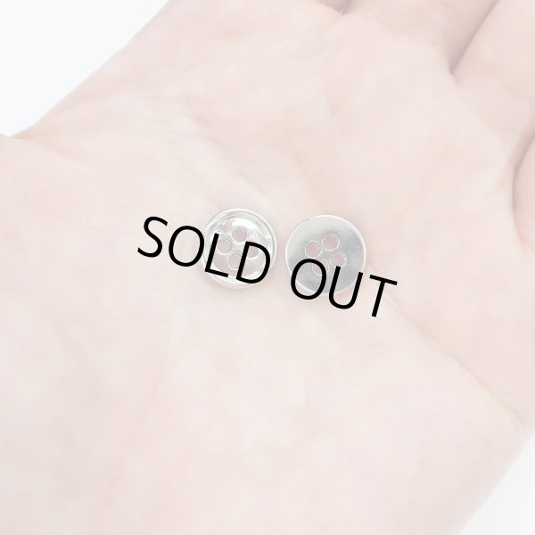 画像7: メタルボタン 四つ穴 【シルバー 鏡面仕上げ】 銀 シャツ スーツ 15個入り 【11.5mm】 きらきらぷんぷん丸 B-213 (7)