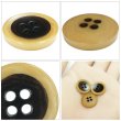 画像5: 四つ穴ナットボタン バイカラーリム【オレンジ】15mm 8個入 丸型 手芸 服飾 付け替え きらきらぷんぷん丸 B-2148 (5)