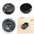画像5: 二つ穴樹脂ボタン【ブラック】17.5mm 8個入 シェル調 丸型 光沢 模様 手芸 服飾 付け替え きらきらぷんぷん丸 B-2153 (5)