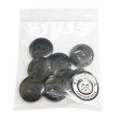 画像7: 二つ穴樹脂ボタン【ブラック】17.5mm 8個入 シェル調 丸型 光沢 模様 手芸 服飾 付け替え きらきらぷんぷん丸 B-2153 (7)