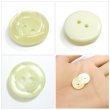 画像5: 二つ穴樹脂ボタン【アイボリー】15mm 10個入 シェル調 丸型 光沢 模様 手芸 服飾 付け替え きらきらぷんぷん丸 B-2155 (5)