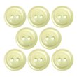 画像1: 二つ穴樹脂ボタン【アイボリー】17.5mm 8個入 シェル調 丸型 光沢 模様 手芸 服飾 付け替え きらきらぷんぷん丸 B-2156 (1)