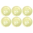 画像1: 二つ穴樹脂ボタン【アイボリー】21mm 6個入 シェル調 丸型 光沢 模様 手芸 服飾 付け替え きらきらぷんぷん丸 B-2157 (1)