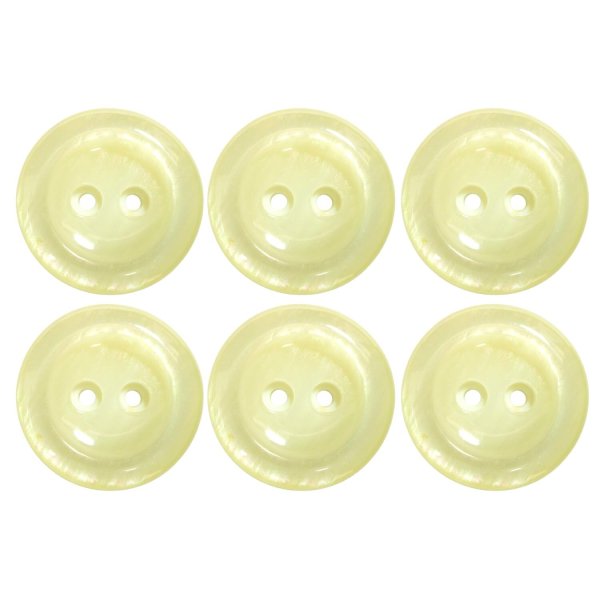 画像1: 二つ穴樹脂ボタン【アイボリー】21mm 6個入 シェル調 丸型 光沢 模様 手芸 服飾 付け替え きらきらぷんぷん丸 B-2157 (1)