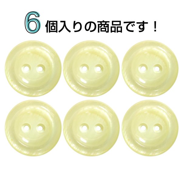 画像4: 二つ穴樹脂ボタン【アイボリー】21mm 6個入 シェル調 丸型 光沢 模様 手芸 服飾 付け替え きらきらぷんぷん丸 B-2157 (4)