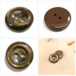 画像5: 二つ穴樹脂ボタン【ブラウン】15mm 10個入 シェル調 丸型 光沢 模様 手芸 服飾 付け替え きらきらぷんぷん丸 B-2158 (5)
