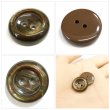画像5: 二つ穴樹脂ボタン【ブラウン】17.5mm 8個入 シェル調 丸型 光沢 模様 手芸 服飾 付け替え きらきらぷんぷん丸 B-2159 (5)