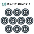 画像4: 樹脂ボタン ボールドリム【ブラック】15mm 10個入 丸型 四つ穴 マーブル調 手芸 服飾 付け替え きらきらぷんぷん丸 B-2222 (4)
