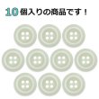 画像4: 樹脂ボタン ボールドリム【アイボリー】15mm 10個入 丸型 四つ穴 マーブル調 手芸 服飾 付け替え きらきらぷんぷん丸 B-2225 (4)