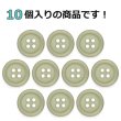 画像4: 樹脂ボタン フロスト調【ライトブラウン】15mm 10個入 丸型 四つ穴 マット 手芸 裁縫 付け替え きらきらぷんぷん丸 B-2238 (4)