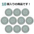 画像4: 樹脂ボタン フロスト調【グレー】15mm 10個入 丸型 四つ穴 マット 手芸 裁縫 付け替え きらきらぷんぷん丸 B-2240 (4)