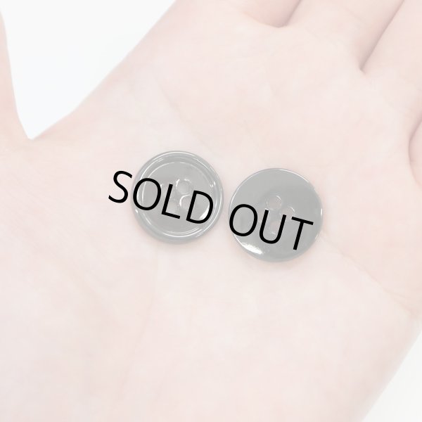 画像7: メタルボタン 四つ穴 【ブラック 鏡面仕上げ】 黒 シャツ スーツ 10個入り 【18mm】 きらきらぷんぷん丸 B-224 (7)