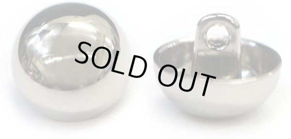 画像1: メタルボタン 【シルバー 鏡面仕上げ】 銀 ボタン ビジューボタン 飾りボタン 縫製ボタン 袖口ボタン 15個入り 【12.5mm】 きらきらぷんぷん丸 B-230 (1)