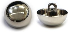 メタルボタン 【シルバー 鏡面仕上げ】 銀 ボタン ビジューボタン 飾りボタン 縫製ボタン 袖口ボタン 15個入り 【15mm】 きらきらぷんぷん丸 B-231