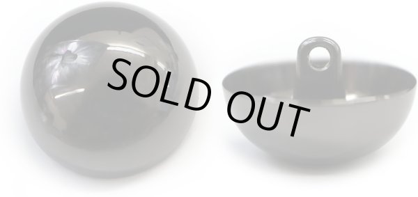 画像1: メタルボタン 【ブラック 鏡面仕上げ】 黒 ボタン ビジューボタン 飾りボタン 縫製ボタン 袖口ボタン 10個入り 【20mm】 きらきらぷんぷん丸 B-239 (1)