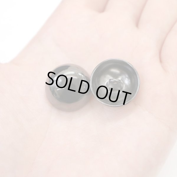 画像7: メタルボタン 【ブラック 鏡面仕上げ】 黒 ボタン ビジューボタン 飾りボタン 縫製ボタン 袖口ボタン 10個入り 【20mm】 きらきらぷんぷん丸 B-239 (7)