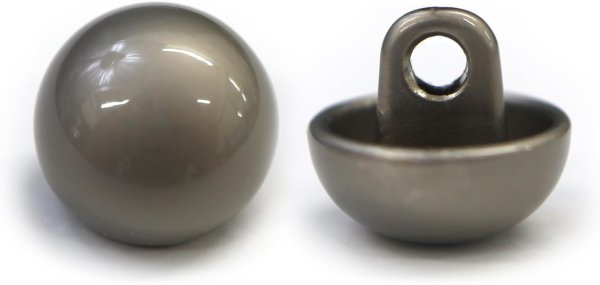画像1: メタルボタン 【シルバー】 銀 ビジュー ドーム型 飾り 縫製 袖口 20個入り 【10mm】 きらきらぷんぷん丸 B-240 (1)