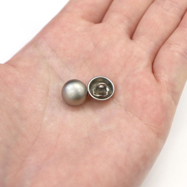 画像7: メタルボタン 【シルバー】 銀 ビジュー ドーム型 飾り 縫製 袖口 20個入り 【11.5mm】 きらきらぷんぷん丸 B-241 (7)