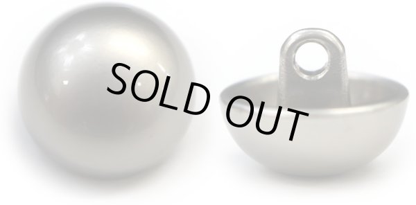 画像1: メタルボタン 【シルバー】 銀 ビジュー ドーム型 飾り 縫製 袖口 15個入り 【12.5mm】 きらきらぷんぷん丸 B-242 (1)