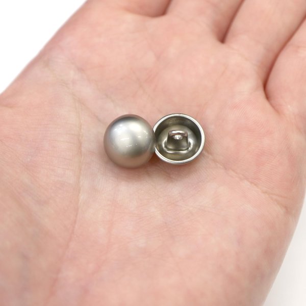 画像7: メタルボタン 【シルバー】 銀 ビジュー ドーム型 飾り 縫製 袖口 15個入り 【12.5mm】 きらきらぷんぷん丸 B-242 (7)