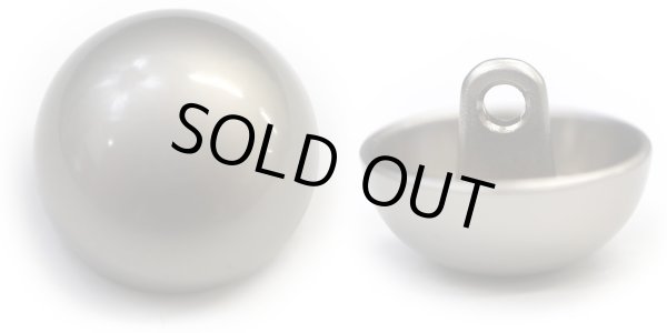 画像1: メタルボタン 【シルバー】 銀 ビジュー ドーム型 飾り 縫製 袖口 15個入り 【15mm】 きらきらぷんぷん丸 B-243 (1)