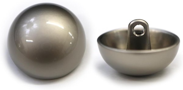 画像1: メタルボタン 【シルバー】 銀 ビジュー ドーム型 飾り 縫製 袖口 10個入り 【18mm】 きらきらぷんぷん丸 B-244 (1)