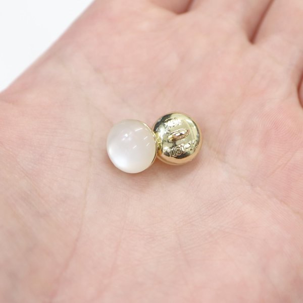 画像7: 足つきボタン 【ホワイト】 白 半透明 シャツ スーツ 10個入り 【11.5mm】 きらきらぷんぷん丸 B-246 (7)