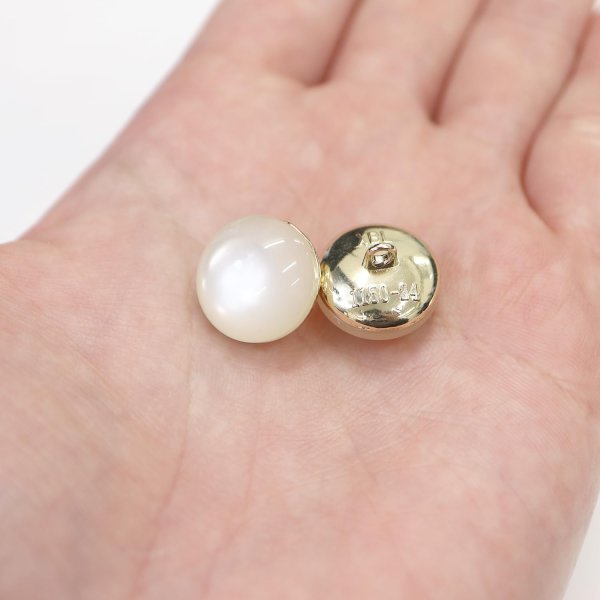 画像7: 足つきボタン 【ホワイト】 白 半透明 シャツ スーツ 8個入り 【15mm】 きらきらぷんぷん丸 B-247 (7)