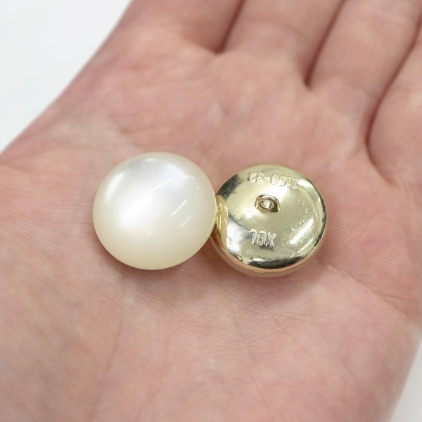 画像7: 足つきボタン 【ホワイト】 白 半透明 シャツ スーツ 6個入り 【20mm】 きらきらぷんぷん丸 B-248 (7)