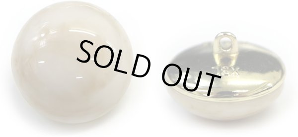 画像1: 足つきボタン 【ベージュ マーブル】 大理石調 シャツ スーツ 6個入り 【20mm】 きらきらぷんぷん丸 B-253 (1)