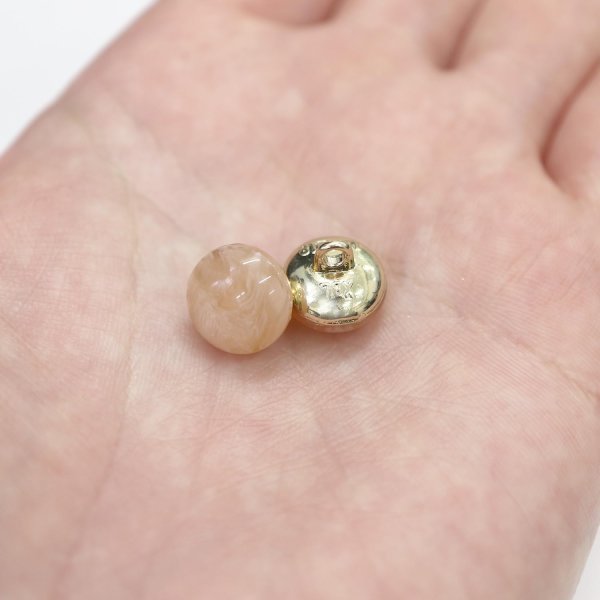 画像7: 足つきボタン 【ピンク マーブル】 ラメ シャツ スーツ 10個入り 【11.5mm】 きらきらぷんぷん丸 B-256 (7)