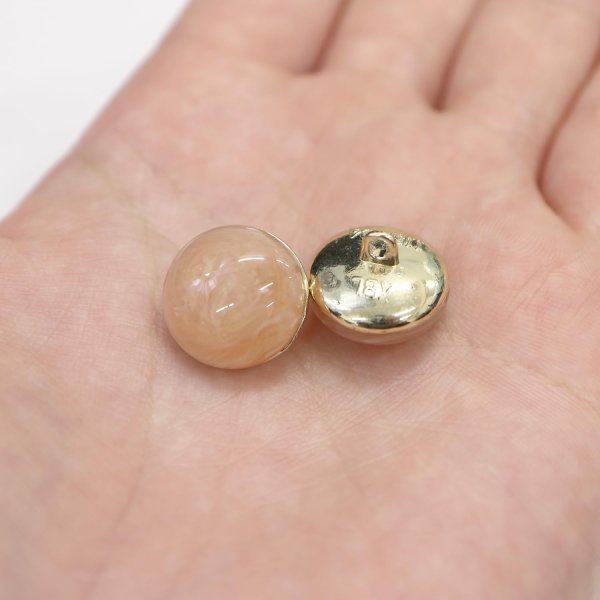 画像7: 足つきボタン 【ピンク マーブル】 ラメ シャツ スーツ 8個入り 【15mm】 きらきらぷんぷん丸 B-257 (7)