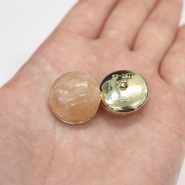 画像7: 足つきボタン 【ピンク マーブル】 ラメ シャツ スーツ 6個入り 【20mm】 きらきらぷんぷん丸 B-258 (7)