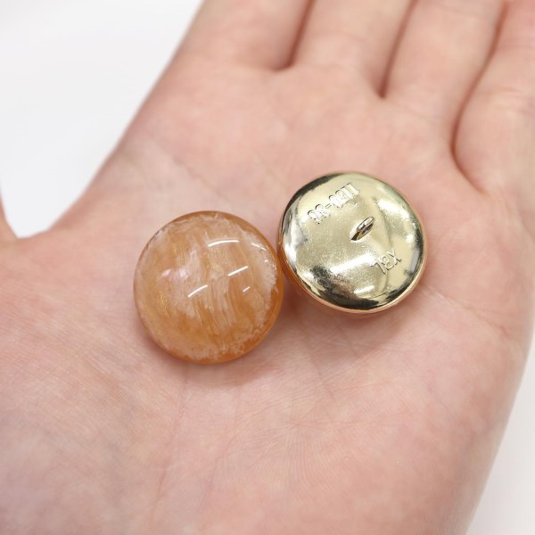 画像7: 足つきボタン 【ピンク マーブル】 ラメ シャツ スーツ 4個入り 【23mm】 きらきらぷんぷん丸 B-259 (7)