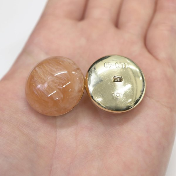 画像7: 足つきボタン 【ピンク マーブル】 ラメ シャツ スーツ 4個入り 【25mm】 きらきらぷんぷん丸 B-260 (7)