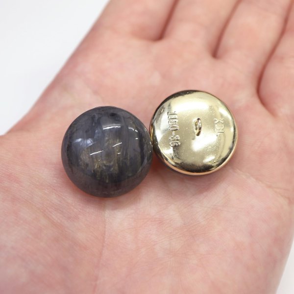 画像7: 足つきボタン 【グレー マーブル】 ラメ シャツ スーツ 4個入り 【23mm】 きらきらぷんぷん丸 B-264 (7)