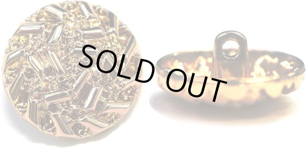 画像1: メタルボタン つぶつぶ【ゴールド 鏡面仕上げ】足つき 金 ボタン ビジューボタン 飾りボタン 縫製ボタン 6個入り【20mm】きらきらぷんぷん丸 B-287 (1)