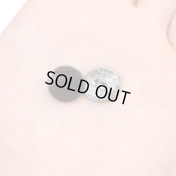 画像7: メタルボタン フラット 【ブラック 鏡面仕上げ】 黒 ビジュー 飾り 縫製 袖口 15個入り 【12.5mm】 きらきらぷんぷん丸 B-296 (7)