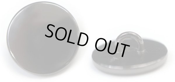 画像1: メタルボタン フラット 【ブラック 鏡面仕上げ】 黒 ビジュー 飾り 縫製 袖口 15個入り 【15mm】 きらきらぷんぷん丸 B-297 (1)